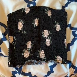 Garage flower design tube top